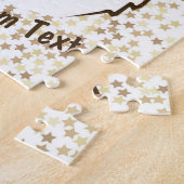 Personalized Pembroke Welsh Corgi Puppy Dog Stars ジグソーパズル (側面)