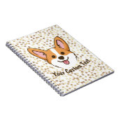 Personalized Pembroke Welsh Corgi Puppy Dog Stars ノートブック (右側)