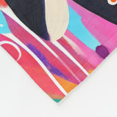 Personalized Penguin Blanket: Colorful Arctic  フリースブランケット (角)