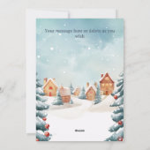 Personalized Penguin Flat Christmas シーズンカード (裏面)