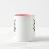 Personalized Peony Floral Name Mug Gift マグカップ (中央)