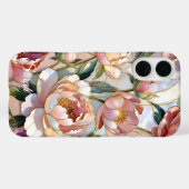 Personalized Peony Floral Phone Case Pink Case-Mate iPhoneケース (裏面 (横))