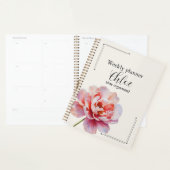 Personalized Peony Planner Aesthetic Weekly Floral プランナー手帳 (ディスプレー)