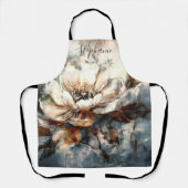 Personalized Peony Watercolor Bloom エプロン (正面)