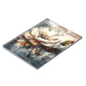 Personalized Peony Watercolor Bloom Art ノートブック (左側)