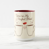 Personalized Perfect Blend Heart Couple マグカップ (中央)
