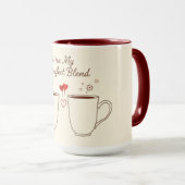 Personalized Perfect Blend Heart Couple マグカップ (正面右)