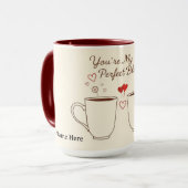 Personalized Perfect Blend Heart Couple マグカップ (正面左)