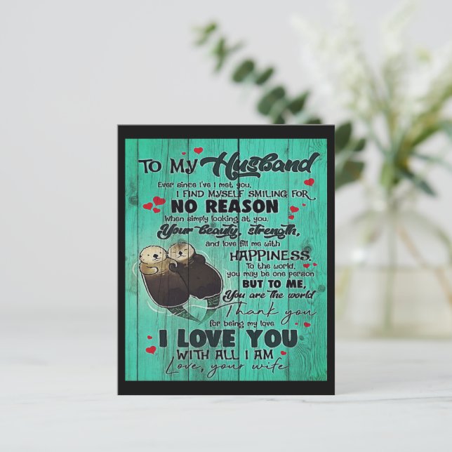 Personalized perfect gift, to my husband letter (スタンド正面)