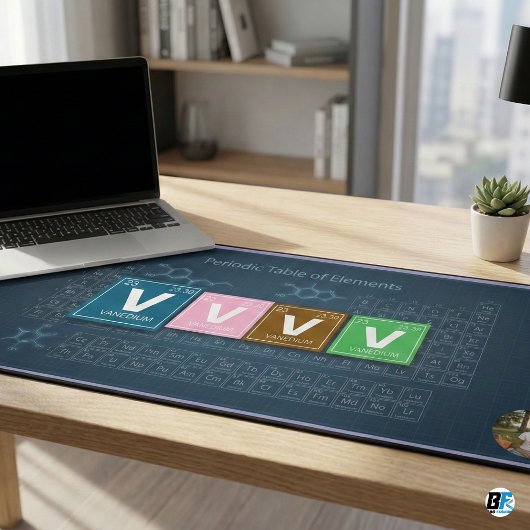 Personalized Periodic Table of Elements Custom P デスクマット
