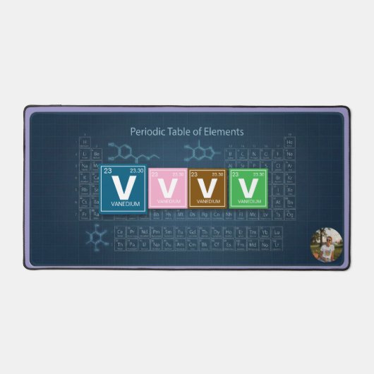 Personalized Periodic Table of Elements Custom P デスクマット (正面)