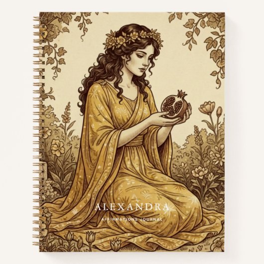 Personalized Persephone Affirmations Journal ノートブック (正面)