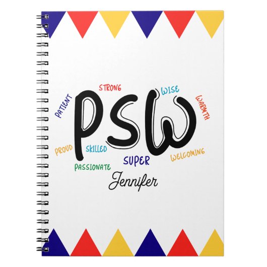Personalized Personal Support Worker PSW  ノートブック (正面)