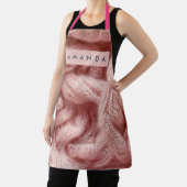 Personalized Personalized Pink Cable Knit  エプロン (インサイチュ)