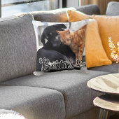 Personalized Pet Besties Throw Pillow クッション