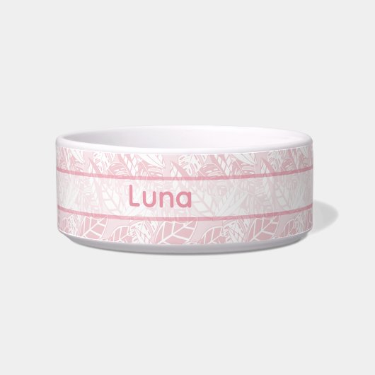 Personalized Pet Bowl with foliage ボウル (正面)