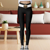 Personalized Pet Cat Lover Black White Custom Made レギンス