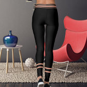 Personalized Pet Cat Mom Name Peach Black Stripes レギンス