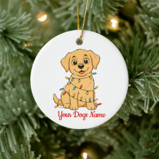 Personalized Pet Christmas Ornament Front & Back セラミックオーナメント