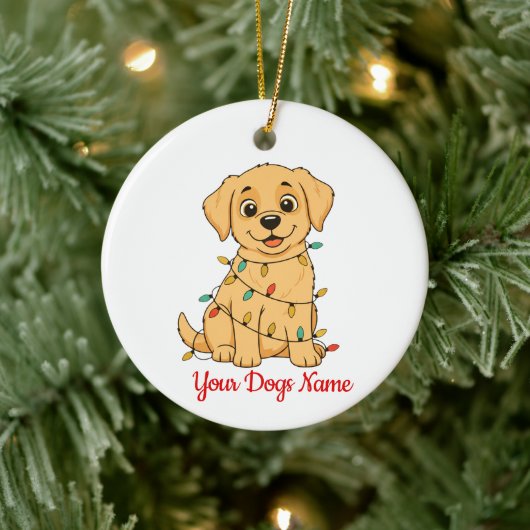 Personalized Pet Christmas Ornament Front & Back セラミックオーナメント (ツリー)