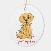 Personalized Pet Christmas Ornament Front & Back セラミックオーナメント (左)
