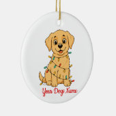 Personalized Pet Christmas Ornament Front & Back セラミックオーナメント (右)