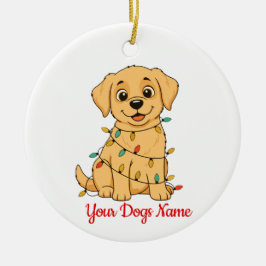 Personalized Pet Christmas Ornament Front & Back セラミックオーナメント