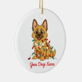Personalized Pet Christmas Ornament German Shepard セラミックオーナメント (右)