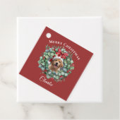 Personalized Pet Christmas with Wreath & Name フェイバータグ (インサイチュ)