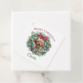 Personalized Pet Christmas with Wreath & Name フェイバータグ (インサイチュ)