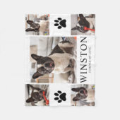 Personalized Pet Dog Memorial Keepsake Photo フリースブランケット (正面)