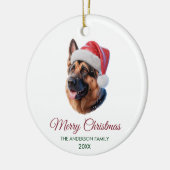 Personalized Pet German Shepherd Christmas  セラミックオーナメント (左)