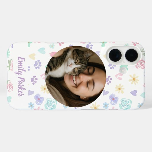 Personalized Pet Love & Pastel Whimsy  Case-Mate iPhoneケース (裏面 (横))