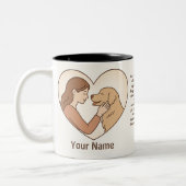 Personalized Pet Love Story Mug - Custom Bond ツートーンマグカップ (左)