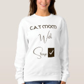 Personalized Pet Lover Brown Script Funny Cat Mom スウェットシャツ (正面)