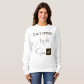 Personalized Pet Lover Brown Script Funny Cat Mom スウェットシャツ (正面フル)