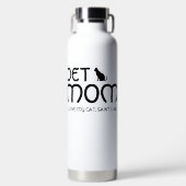 Personalized Pet Lover Cat Mom Mother's Day Cute ウォーターボトル (正面)