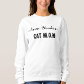 Personalized Pet Lover Cat Mom Script City Name スウェットシャツ (正面)