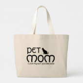 Personalized Pet Lover Cat Mom Scrtipt Quote Cute ラージトートバッグ (裏面)
