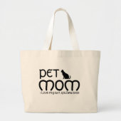 Personalized Pet Lover Cat Mom Scrtipt Quote Cute ラージトートバッグ (正面)
