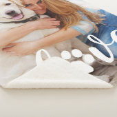 Personalized Pet Lover Love Paw Print Dog Photo シェルパブランケット (3/4)