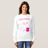Personalized Pet Lover Pink Script Funny Cat Mom スウェットシャツ (正面フル)
