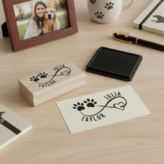 Personalized Pet Lover Signature Stamp ラバースタンプ