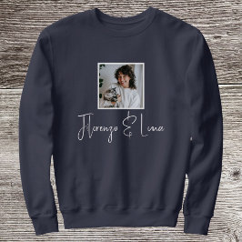 Personalized Pet Lovers Photo Script Name Cat Mom スウェットシャツ