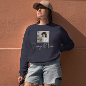 Personalized Pet Lovers Photo Script Name Cat Mom スウェットシャツ