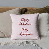 Personalized Pet Lovers Red Heart Valentine's Day クッション