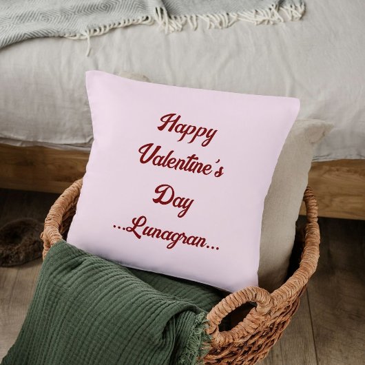 Personalized Pet Lovers Red Heart Valentine's Day クッション