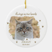 Personalized Pet Memorial セラミックオーナメント (裏面)