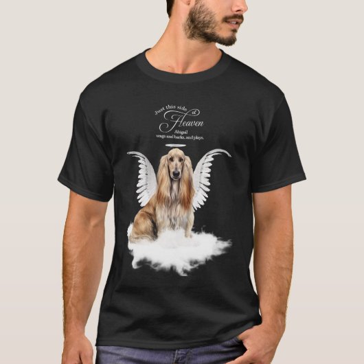 Personalized Pet Memorial Afghan Hound Dog Tシャツ (正面)