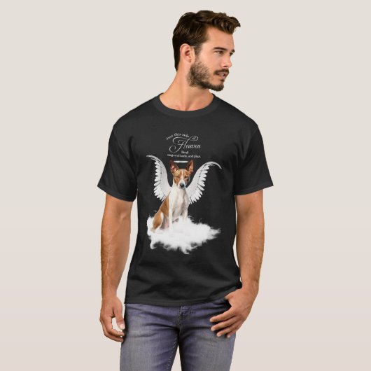 Personalized Pet Memorial Basenji Dog Tシャツ (正面フル)